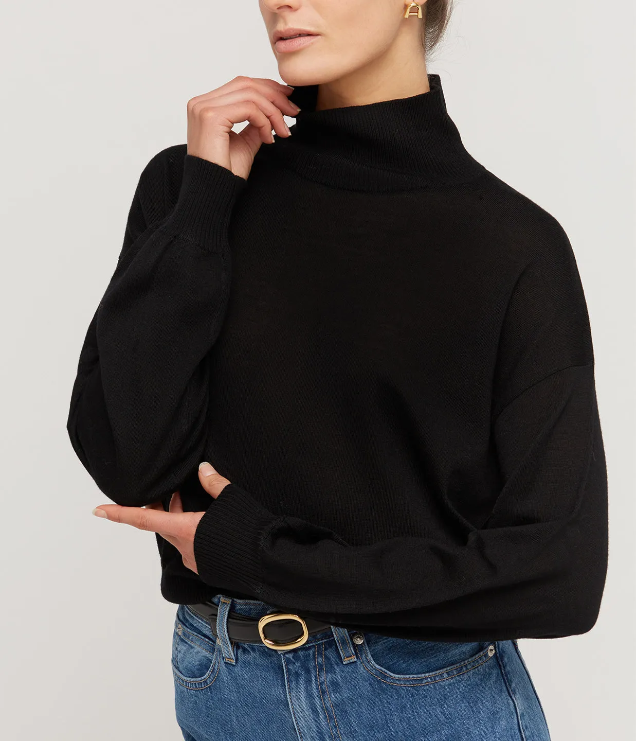 Kleo Turtleneck Knit in Black