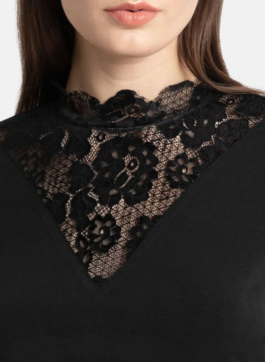 Lace Panel Ity Top