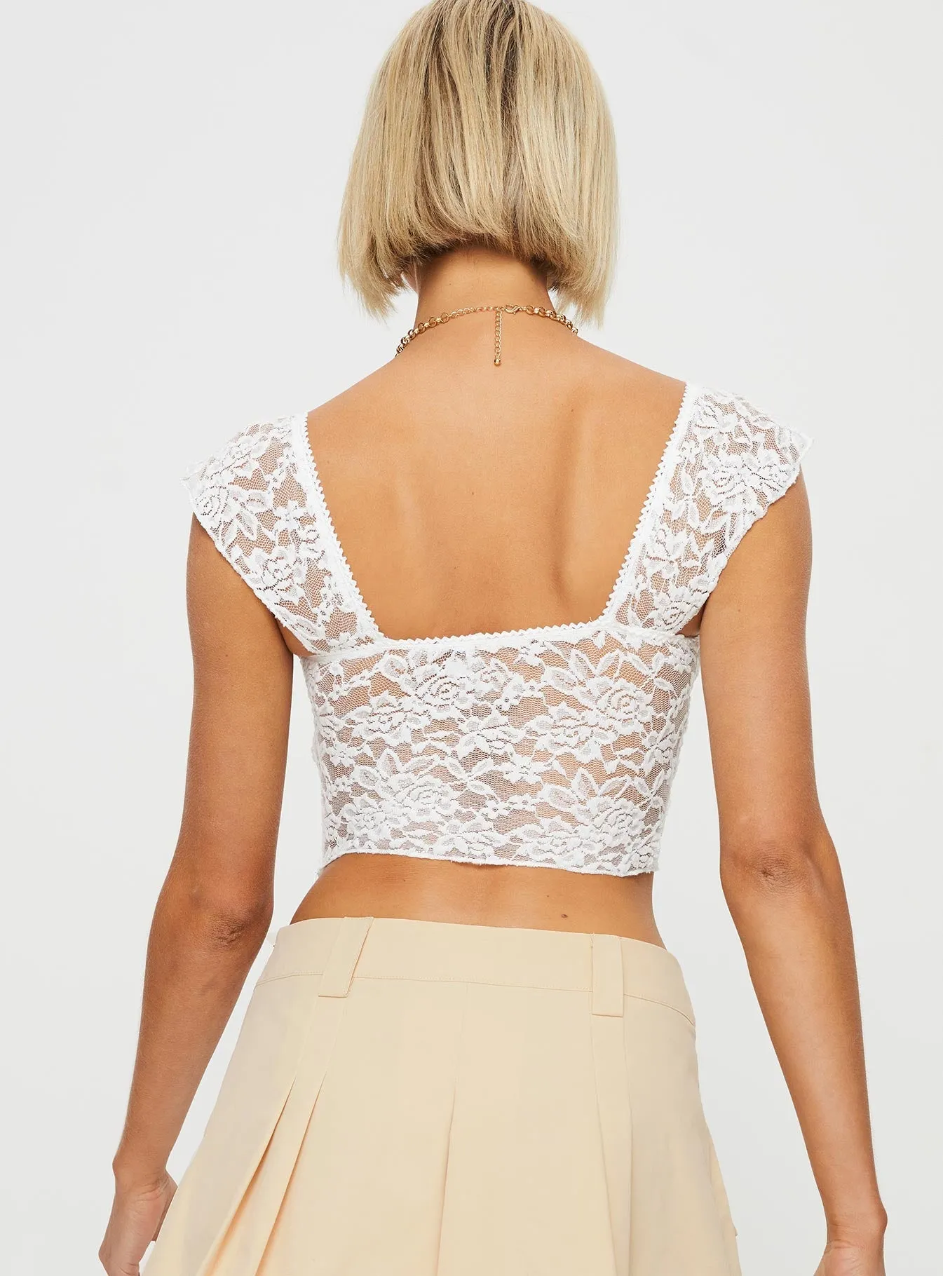 Larenz Lace Top White