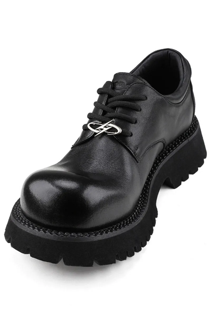 Leather Platform Derby Shoes