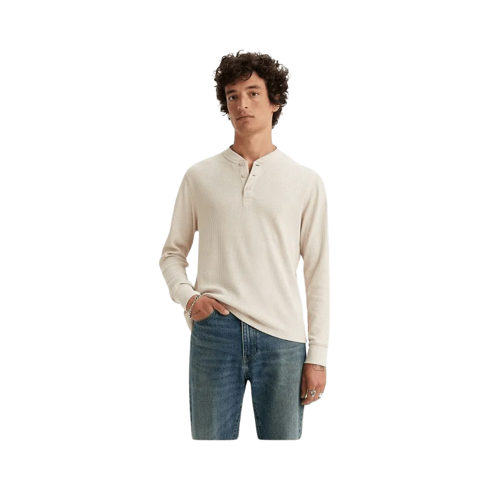 Levi's Long Sleeve Thermal Three Button Henley T-Shirt