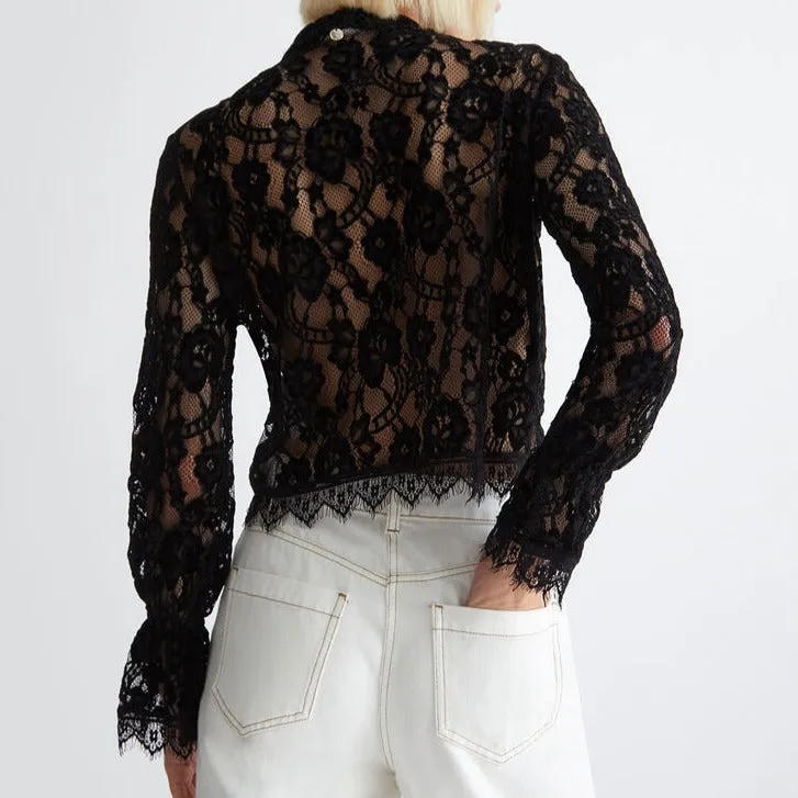 Liu Jo Blusa Soft Lace Nero