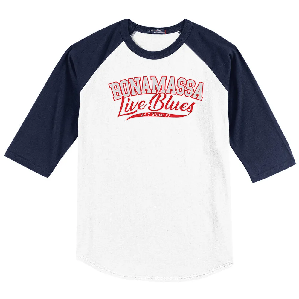 Live Blues Colorblock Raglan 3/4 Sleeve T-Shirt  (Men)