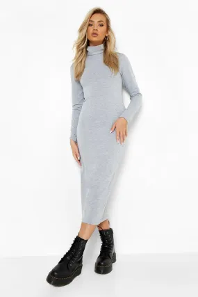 Long Sleeve Turtleneck Maxi Dress