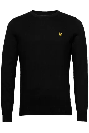 Lyle & Scott Merino Crew Knit Black