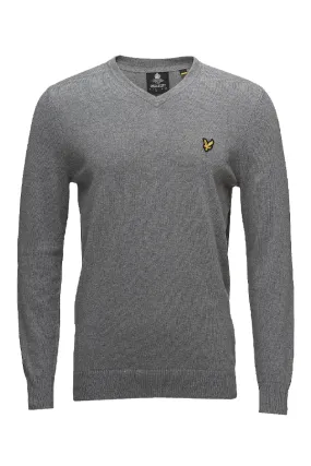 Lyle & Scott Merino V-Neck Knit Grey