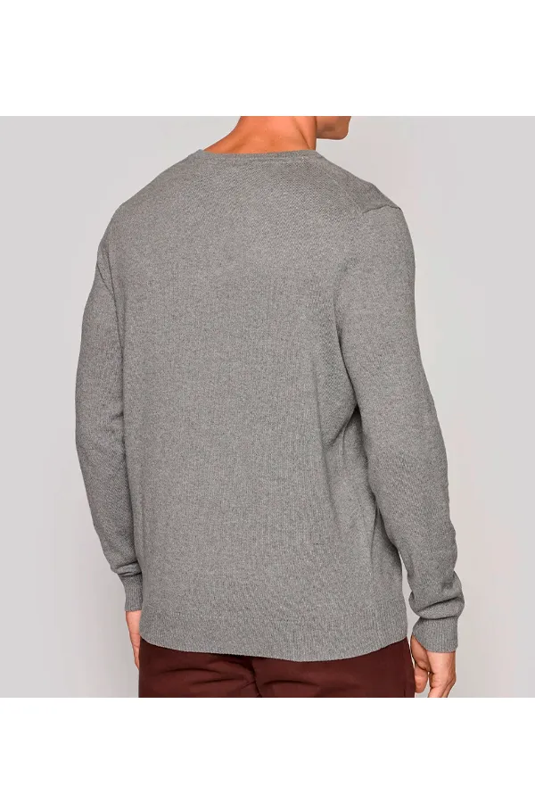 Lyle & Scott Merino V-Neck Knit Grey