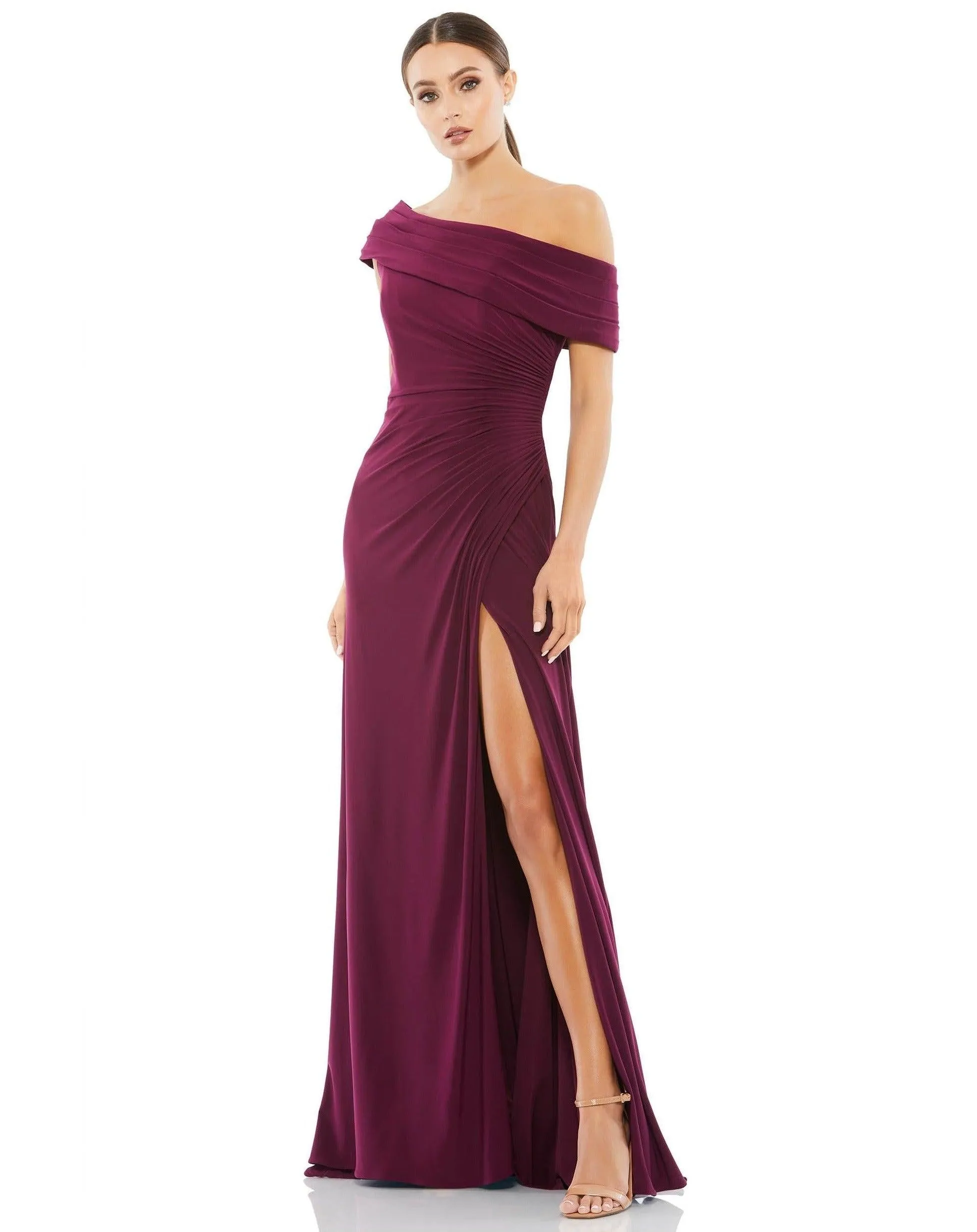 Mac Duggal 26517 Prom Long One Shoulder Formal Gown