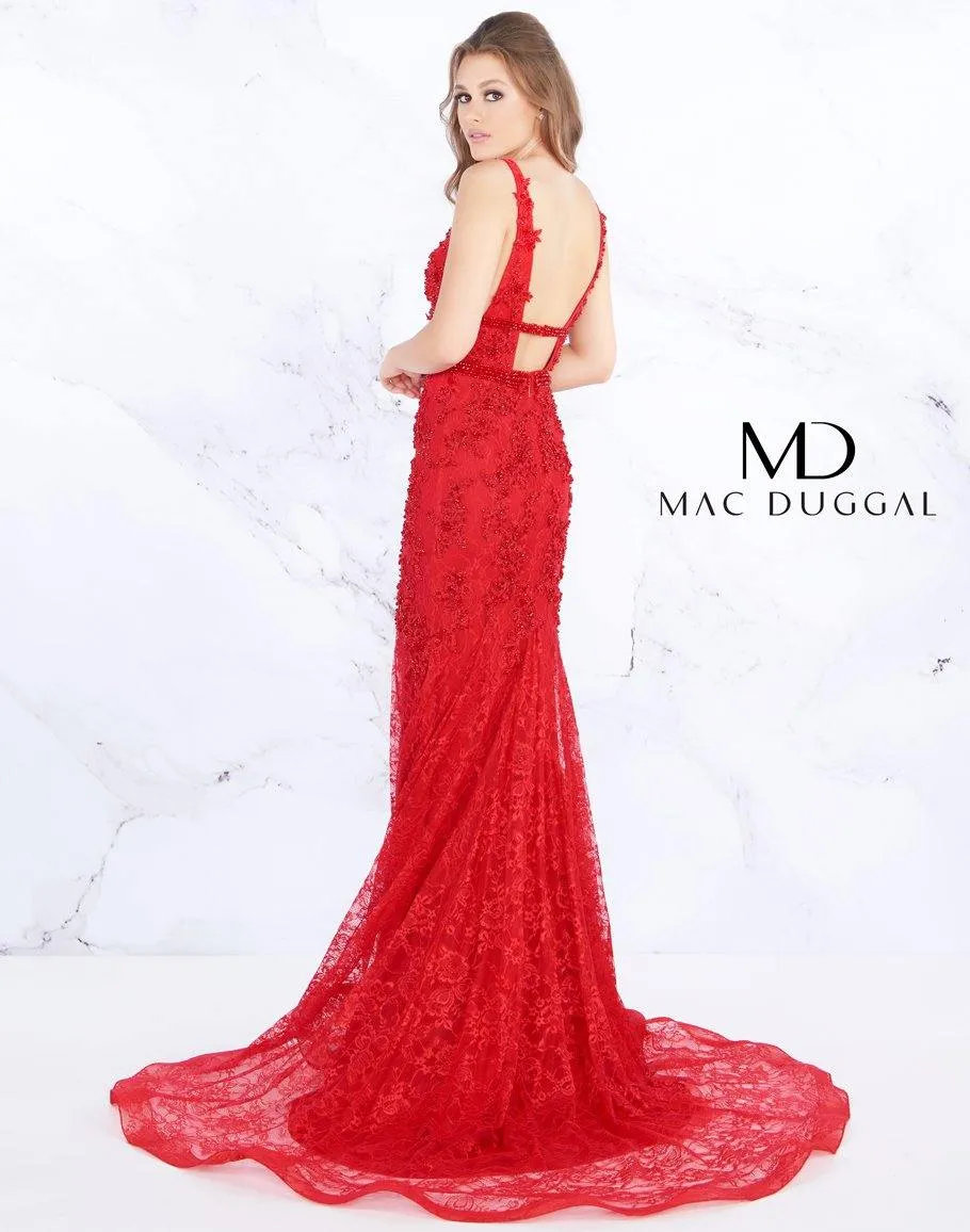 Mac Duggal 66707 Prom Long Mermaid Lace Dress