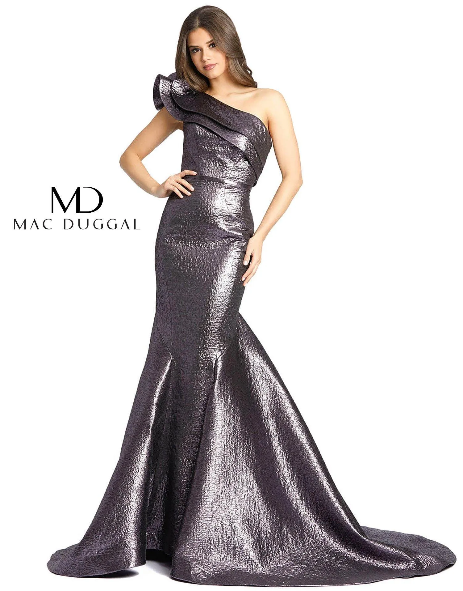 Mac Duggal 67284 Prom Long One Shoulder Dress