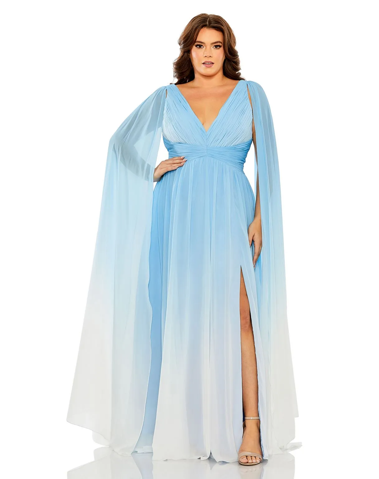 Mac Duggal 77010 Long Formal Plus Size Ombre Dress