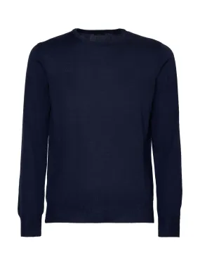 Maglia girocollo in Merino 2.0 - Navy