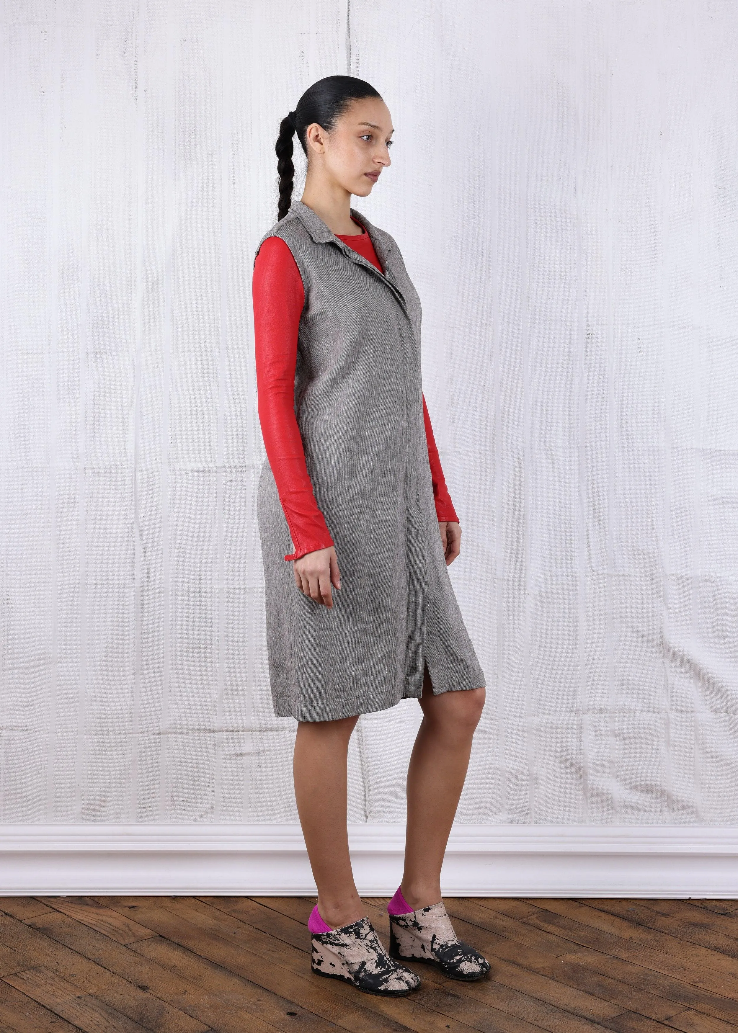 Margiela for Hermès grey marled dress