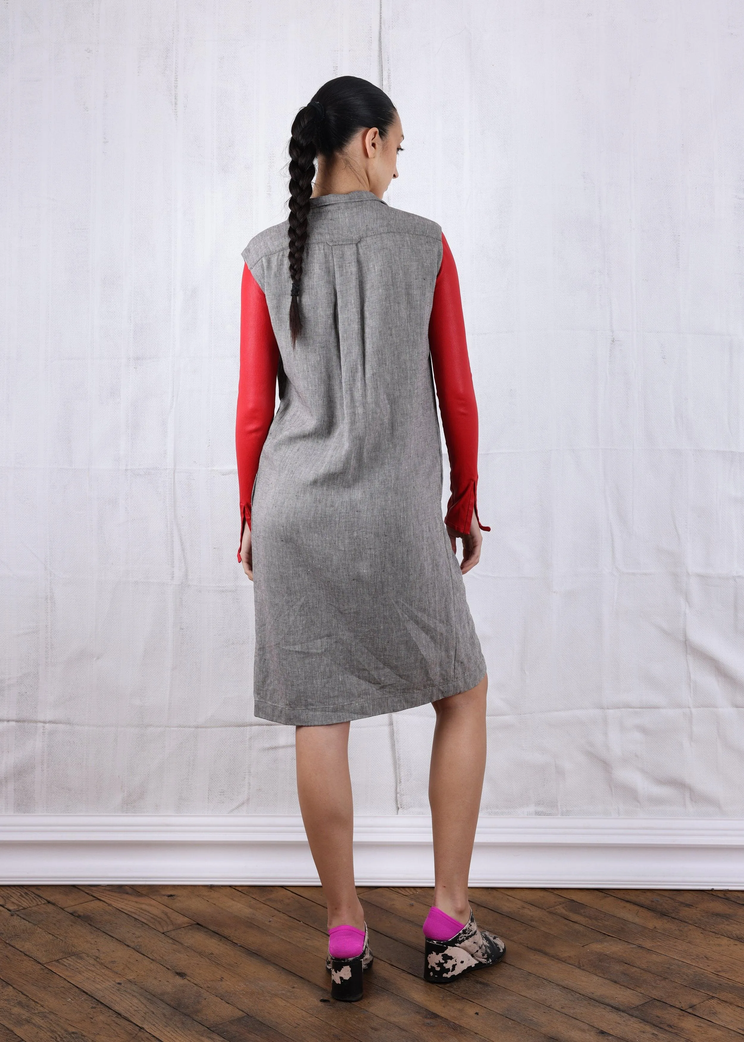 Margiela for Hermès grey marled dress