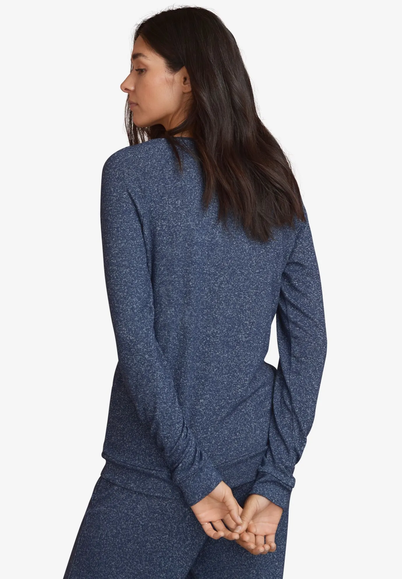 Marled Henley Lounge Top