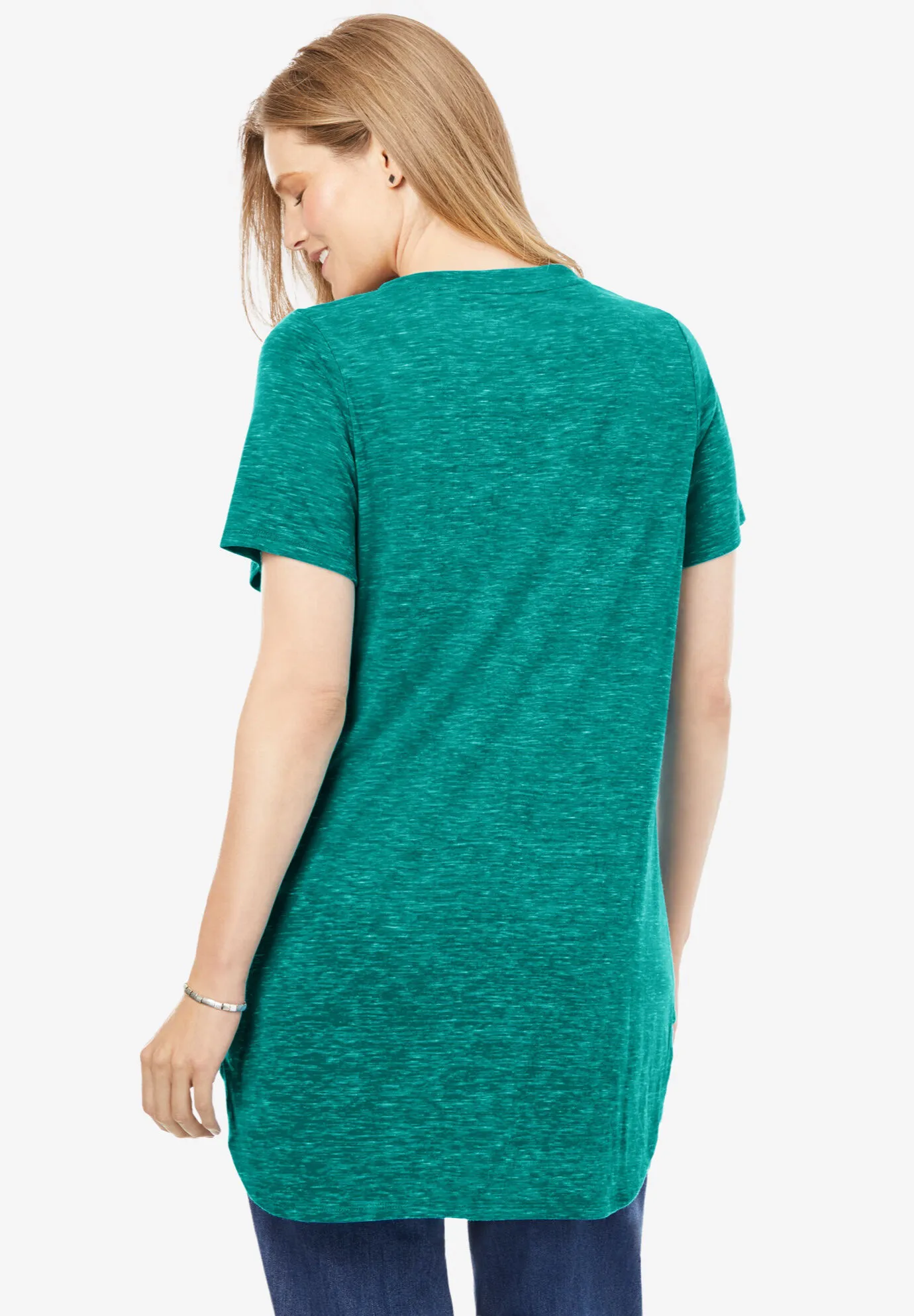 Marled V-Neck Tunic