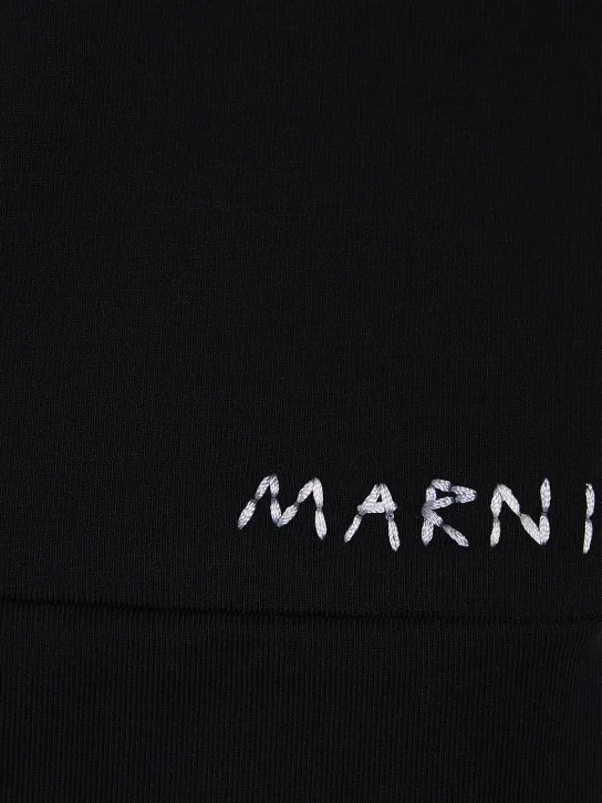 Marni Junior   Embroidered logo jersey leggings 