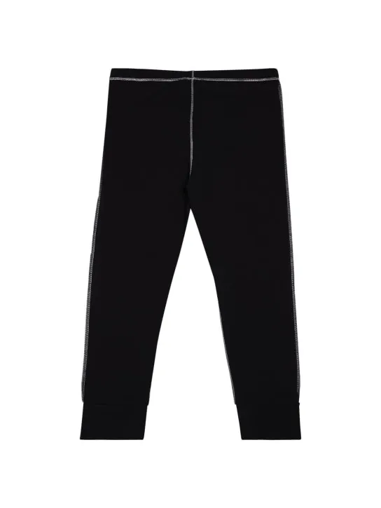 Marni Junior   Embroidered logo jersey leggings 