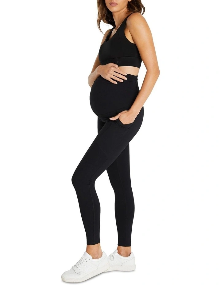 Maternity Full Length Pocket Tights in Black