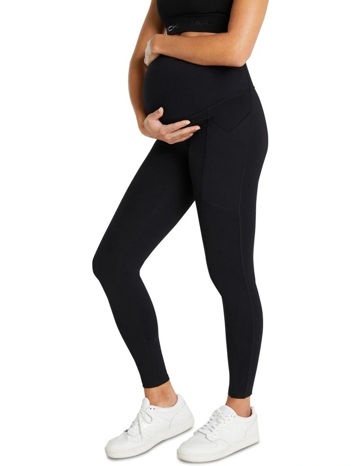 Maternity Full Length Pocket Tights in Black