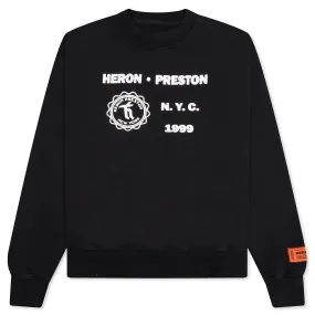 Medieval Heron Crewneck - Black/White