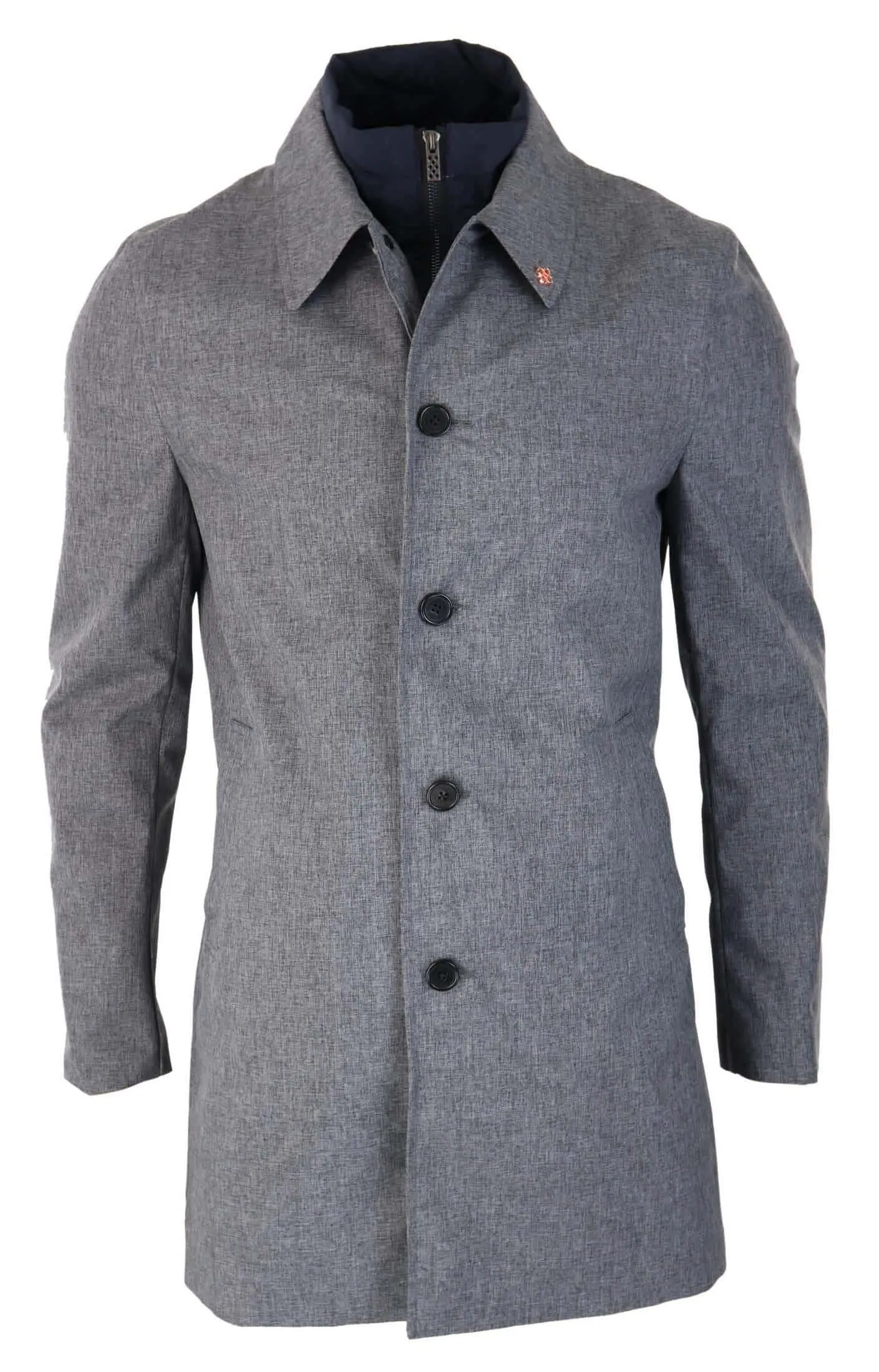 Mens Brando Mac Grey Overcoat