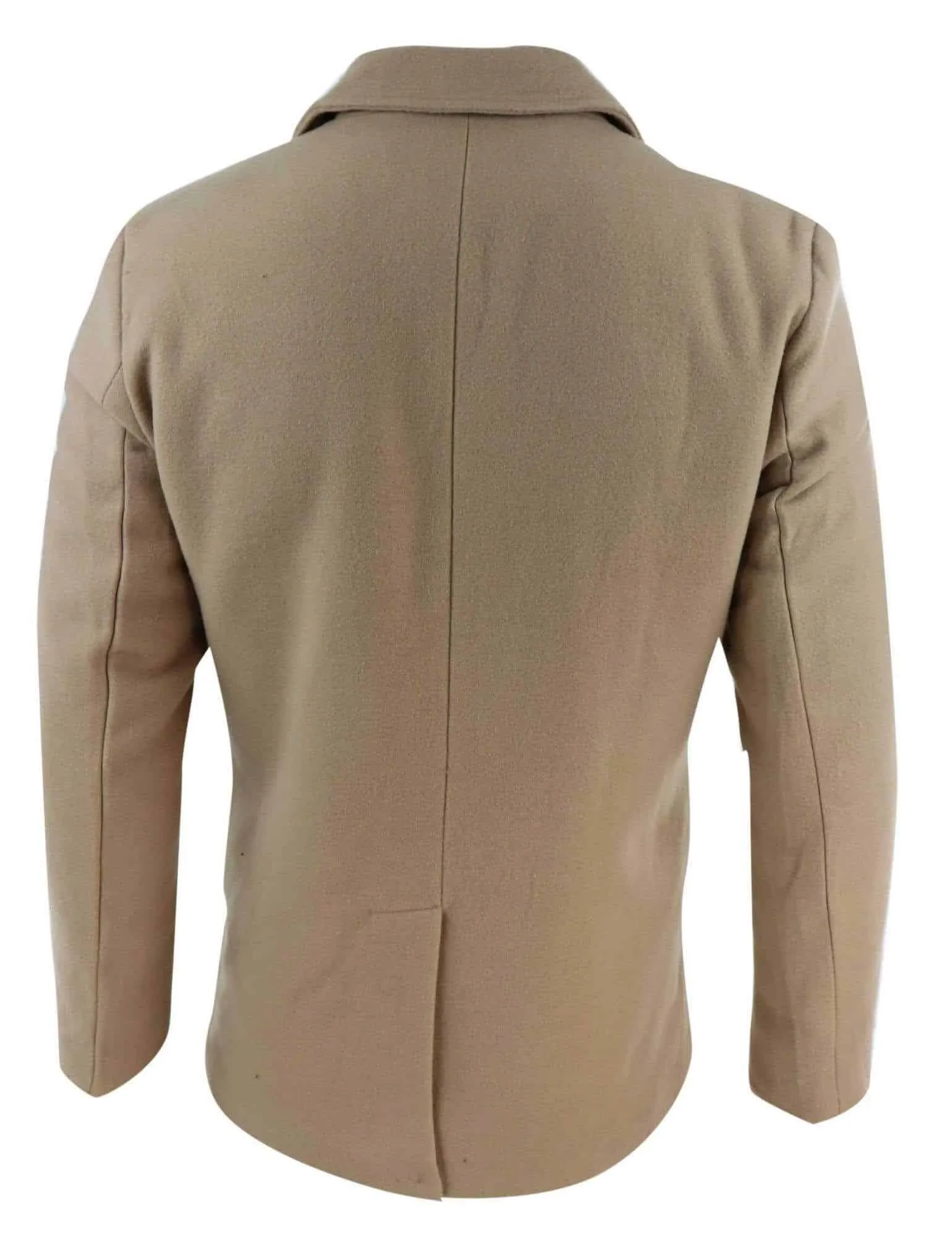 Mens Double Breasted Overcoat - Camel