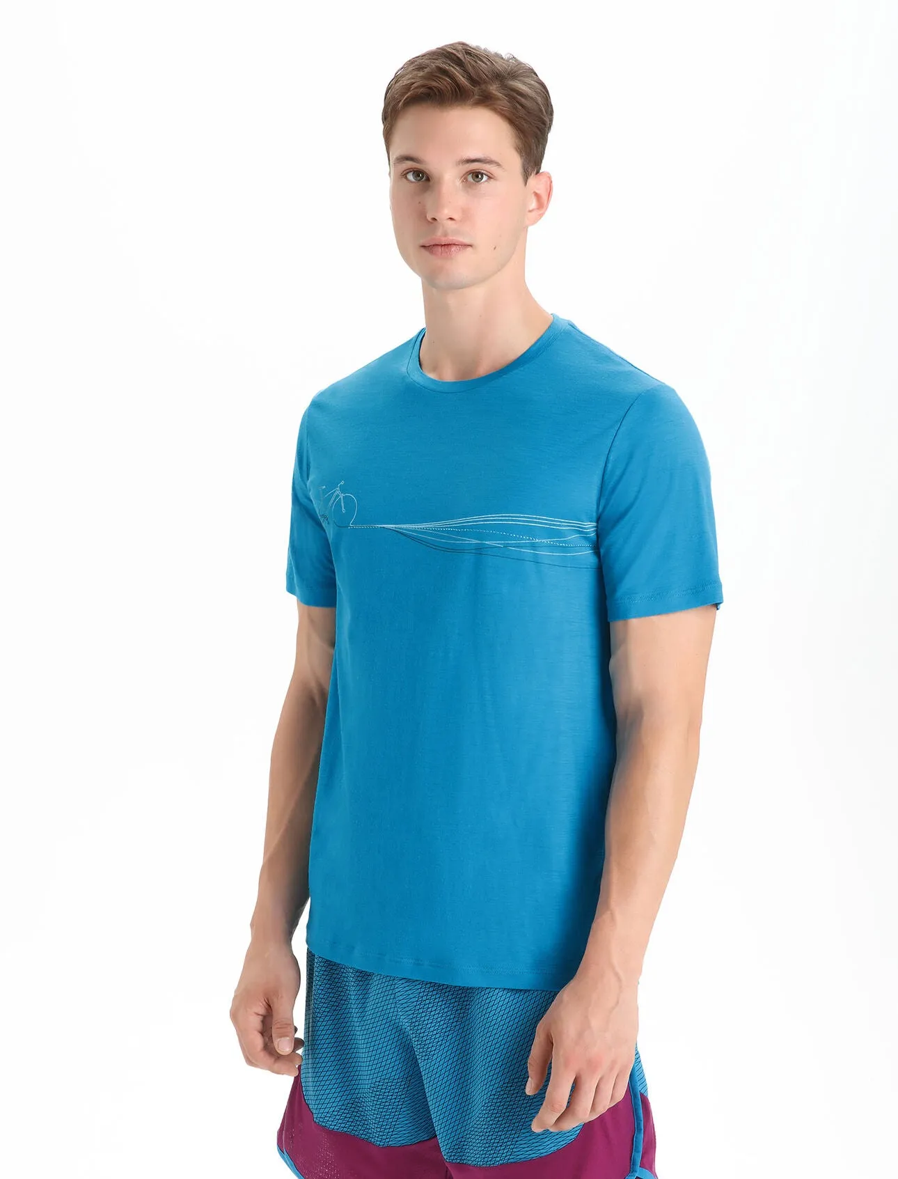 Mens Merino Tech Lite II Short Sleeve T-Shirt Cadence Paths