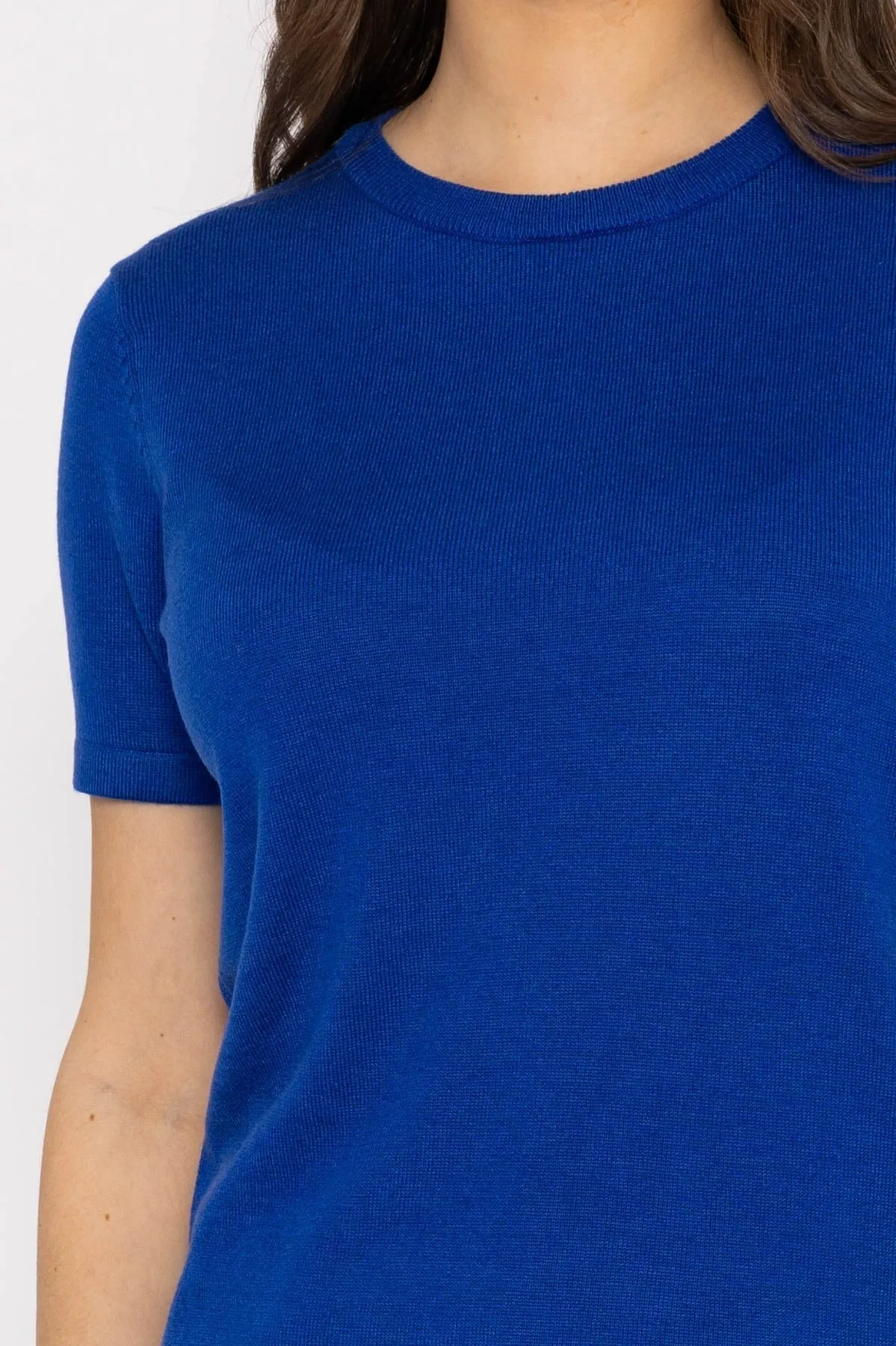 Merino Short Sleeve Crew in Cobalt