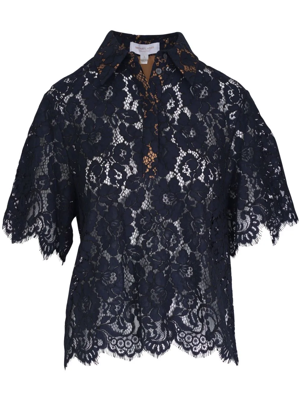 Michael Kors floral-lace blouse - Blue