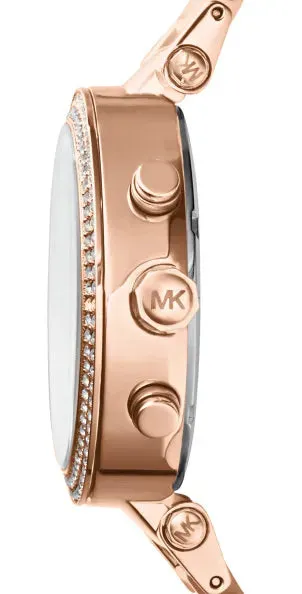 Michael Kors Parker Ladies Pink Dial Rose Gold Watch