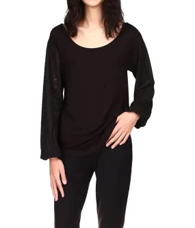 MICHAEL Michael Kors Open Neck Long Sleeve Top Women's