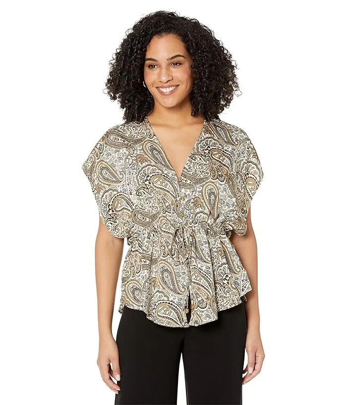 MICHAEL Michael Kors Paisley Flounce Hem Top Women's