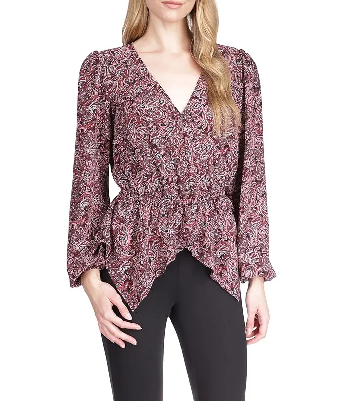 MICHAEL Michael Kors Petite Pop Lux Paisley Wrap Top Women's