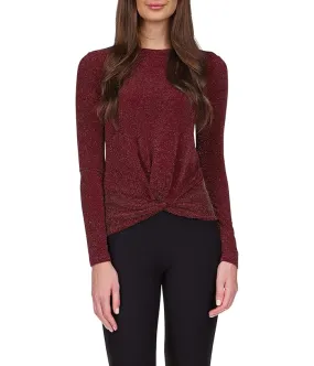 MICHAEL Michael Kors Twist Hem Long Sleeve Top Women's