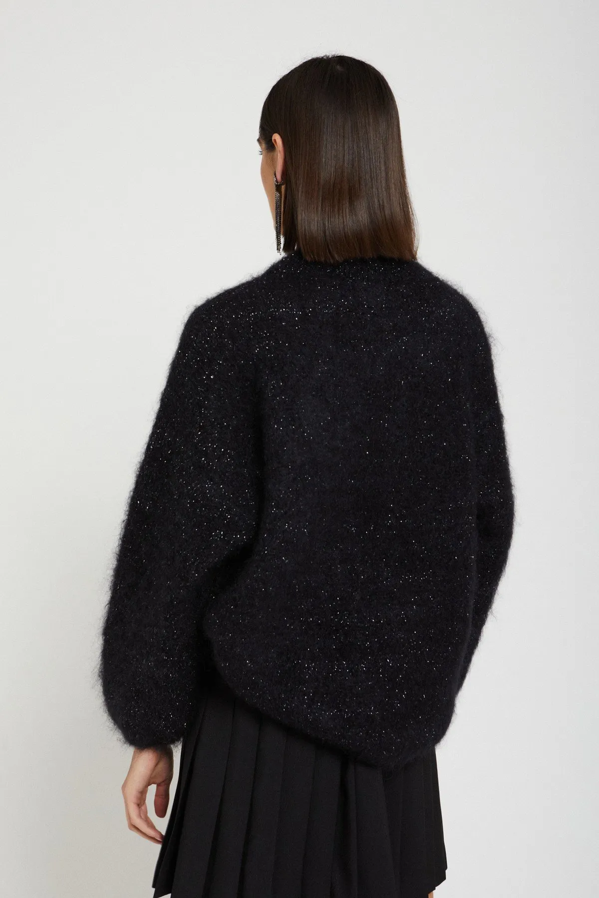 Mohair blend fluffy jumper