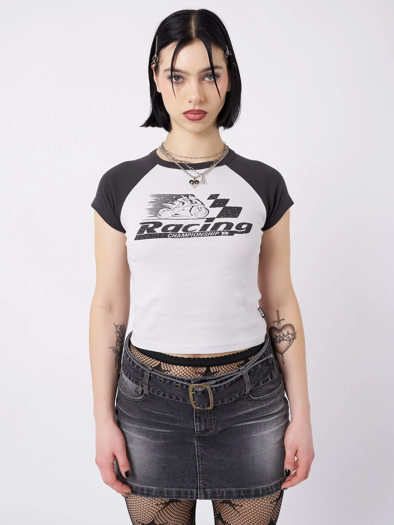 Motor Racing Raglan Baby Tee