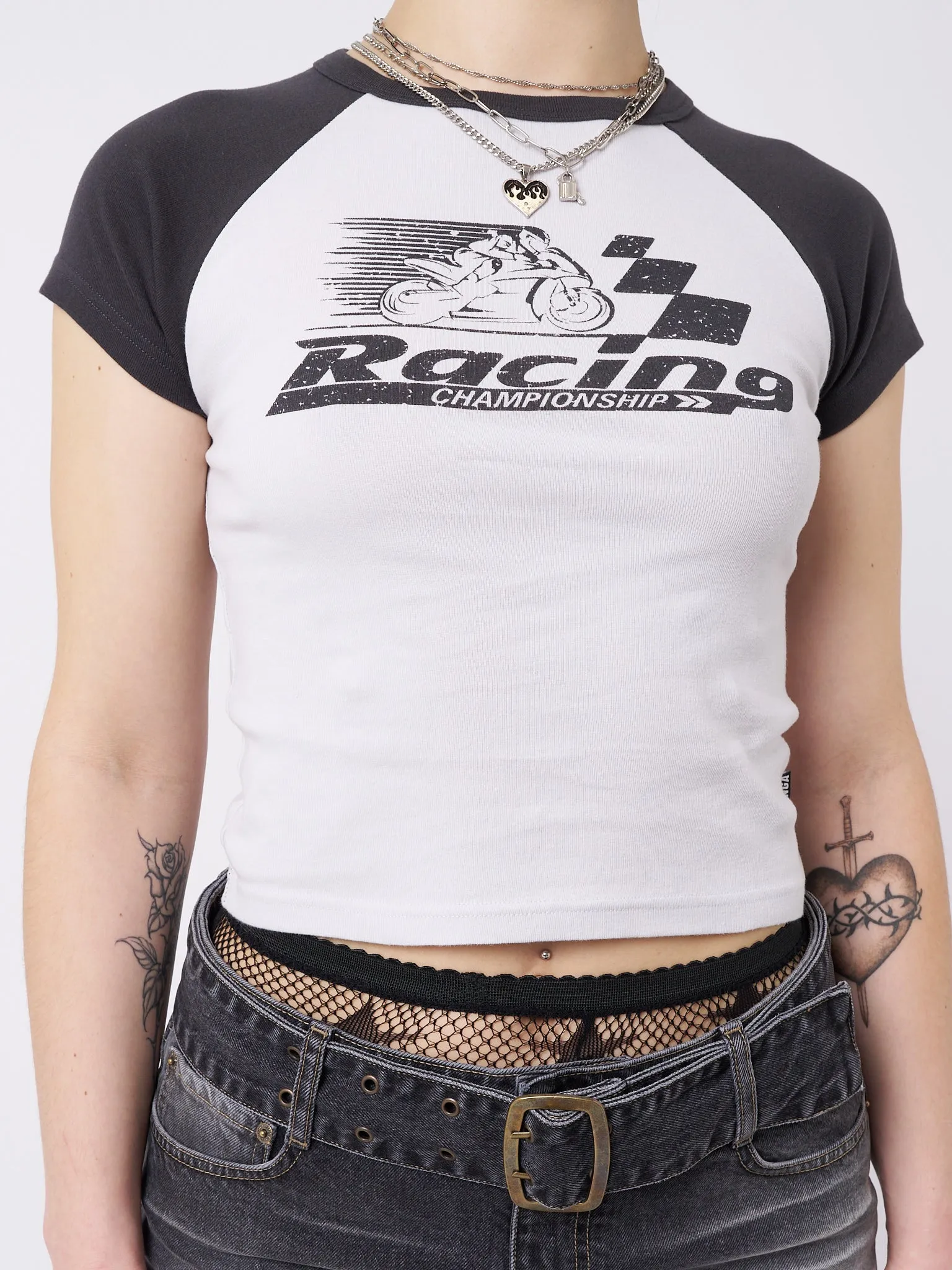 Motor Racing Raglan Baby Tee