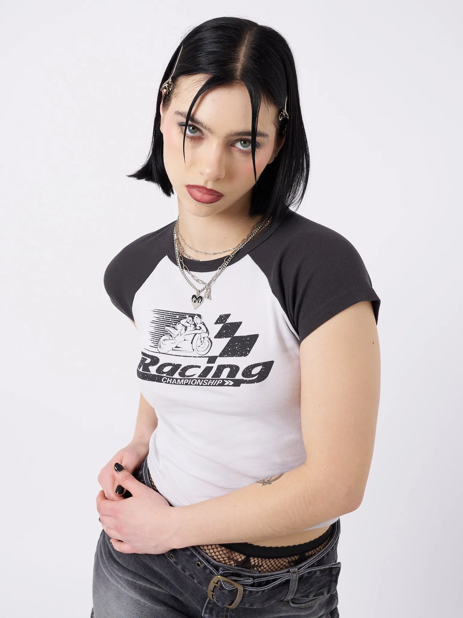 Motor Racing Raglan Baby Tee