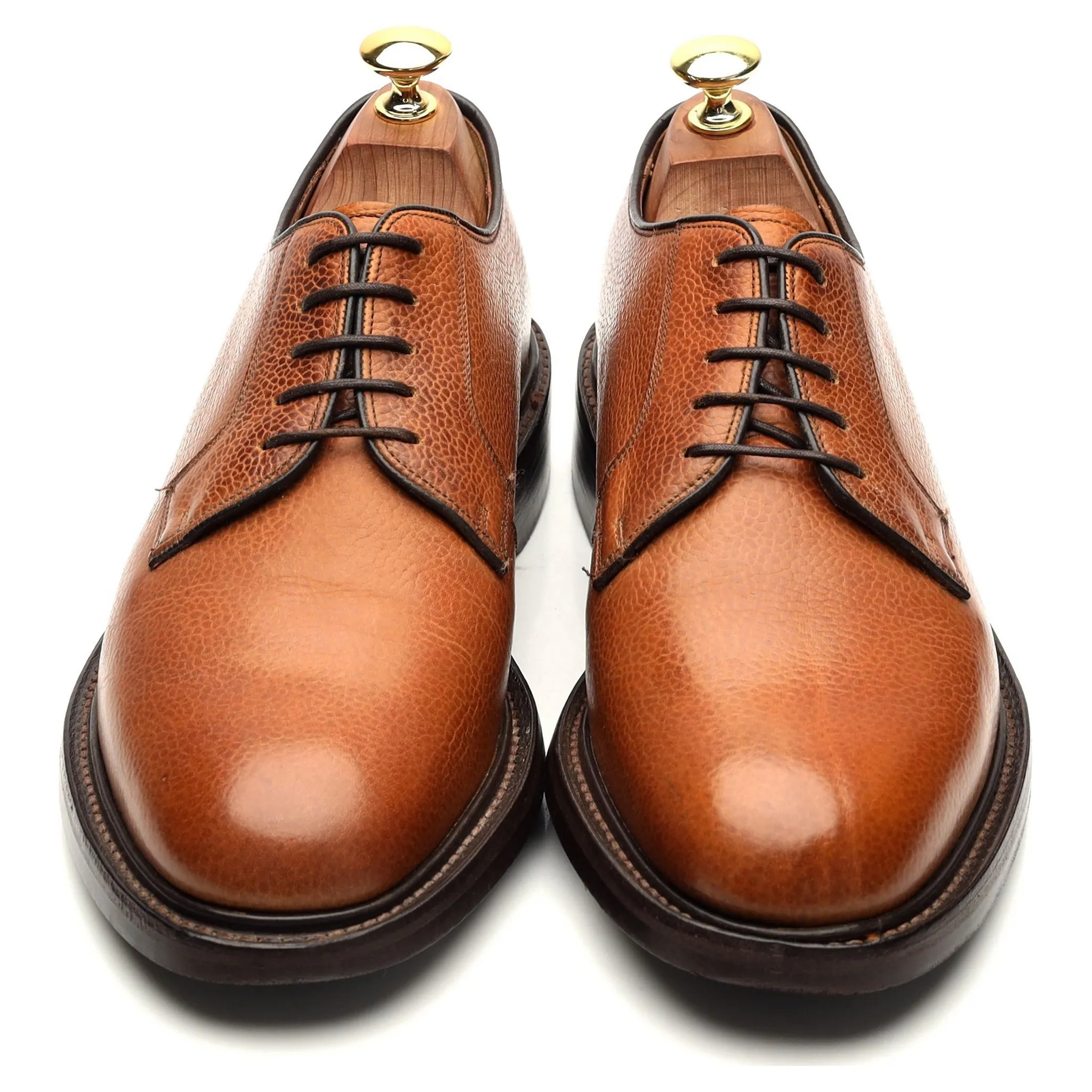 'Nairn' Tan Grain Leather Derby UK 7.5 F