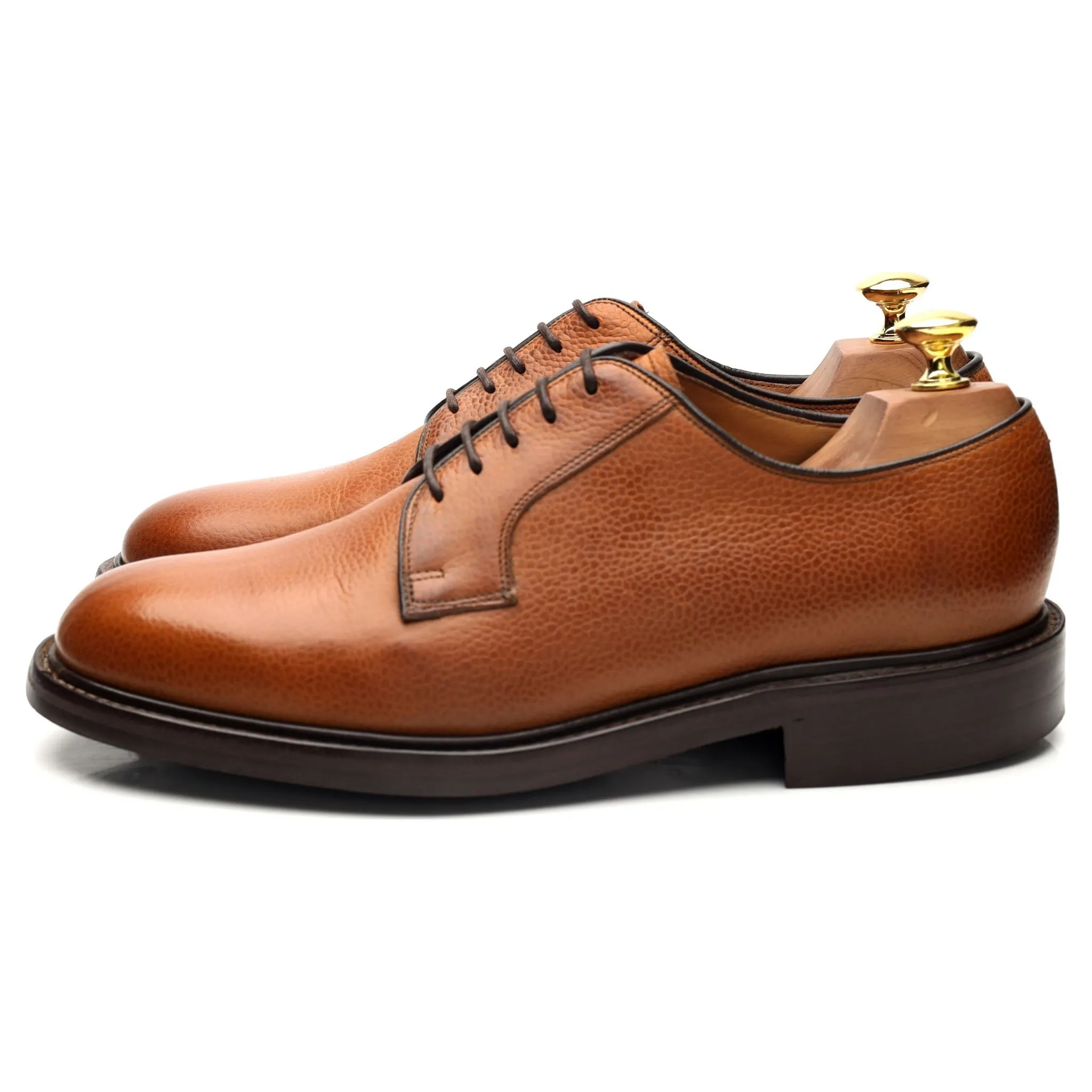 'Nairn' Tan Grain Leather Derby UK 7.5 F