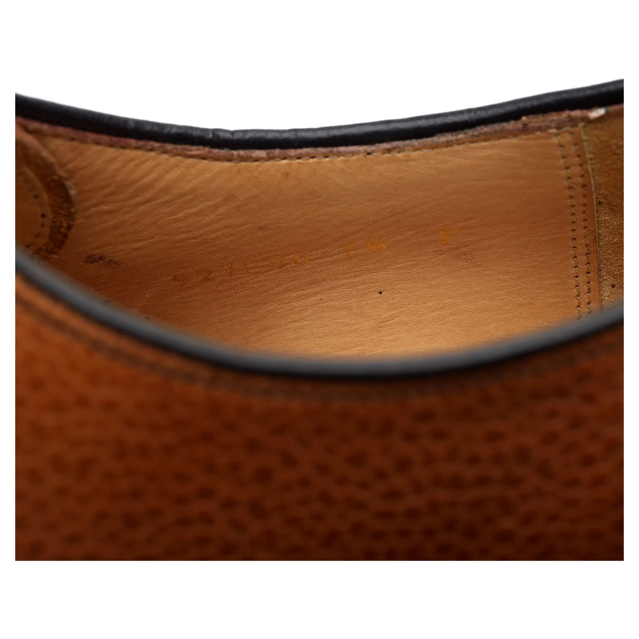 'Nairn' Tan Grain Leather Derby UK 7.5 F