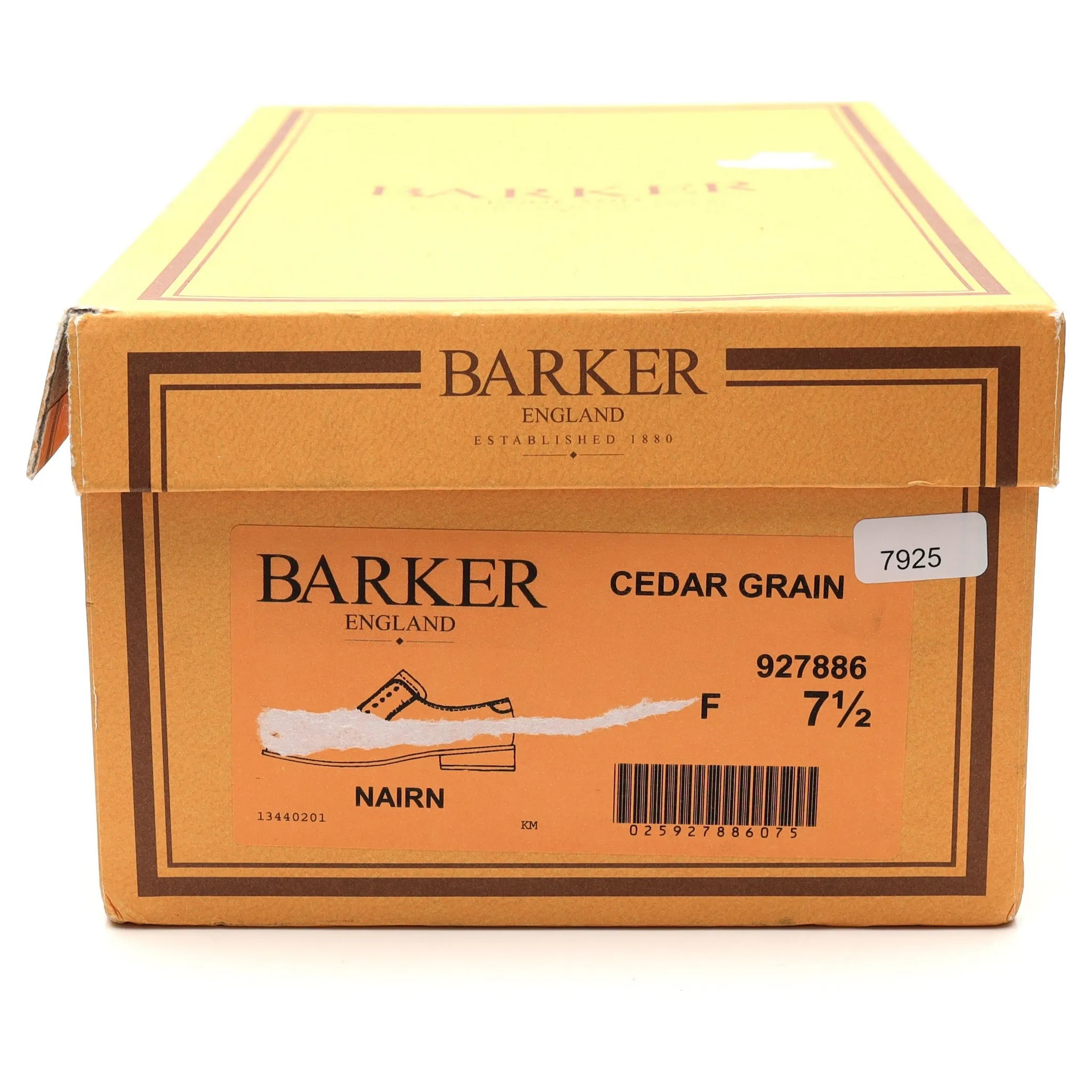 'Nairn' Tan Grain Leather Derby UK 7.5 F