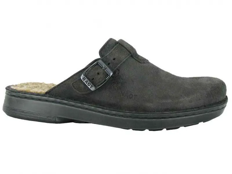 Naot Womens Martos Leather Clogs- Midnight Suede