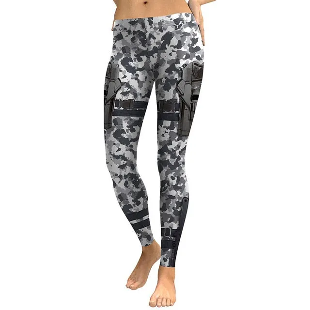 New Arrival Hunt Carnival Women Leggings Elk Hunt Ground Digital Print High Waist Girl Workout Legging Pants