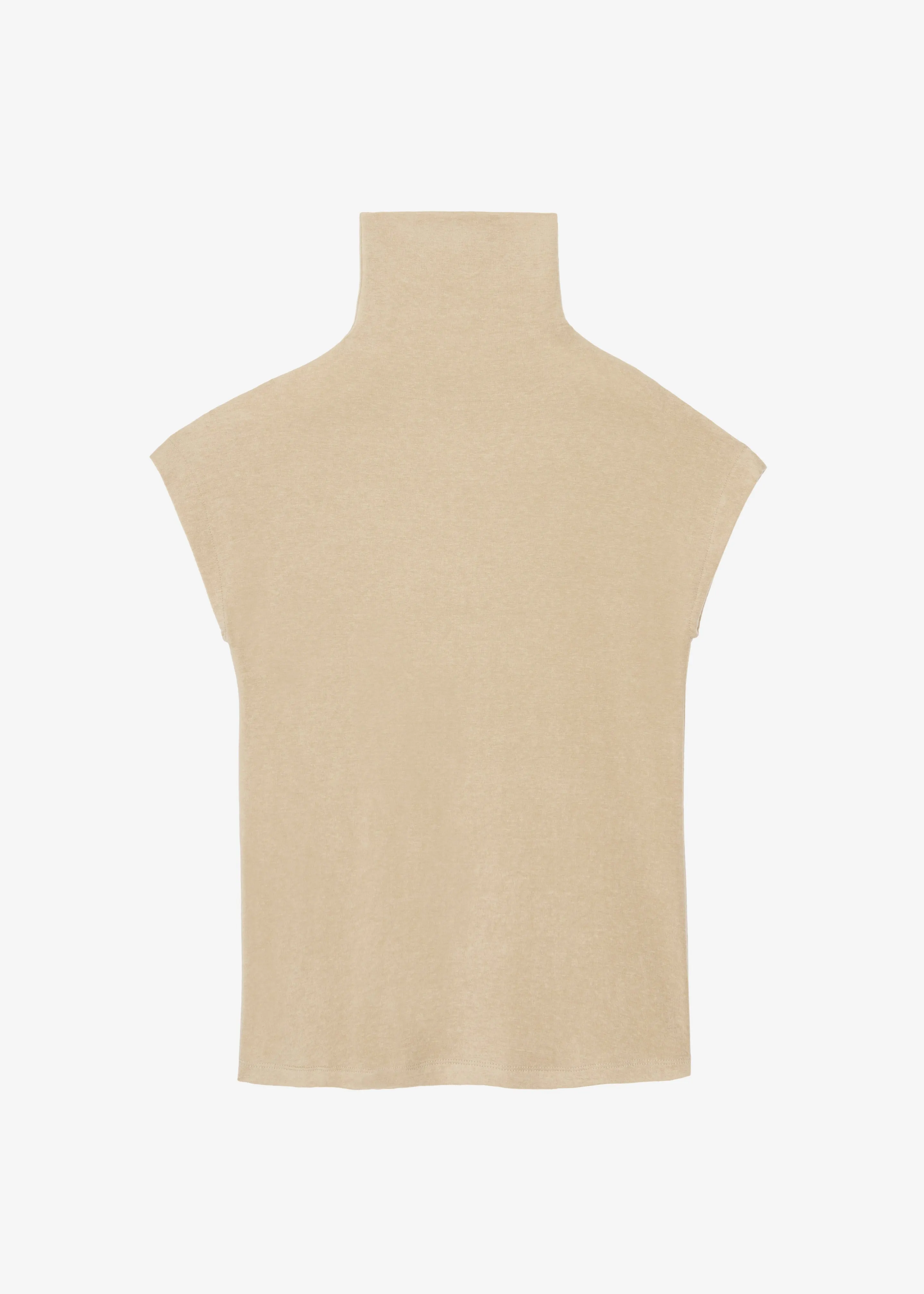 Nile Turtleneck Top - Beige