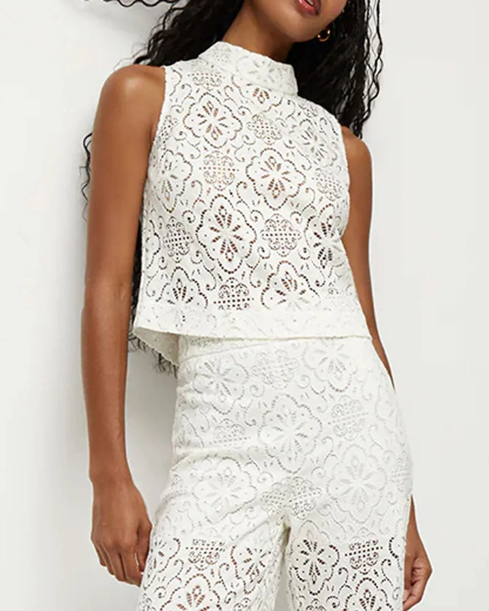 Off White Lace Katmai Top