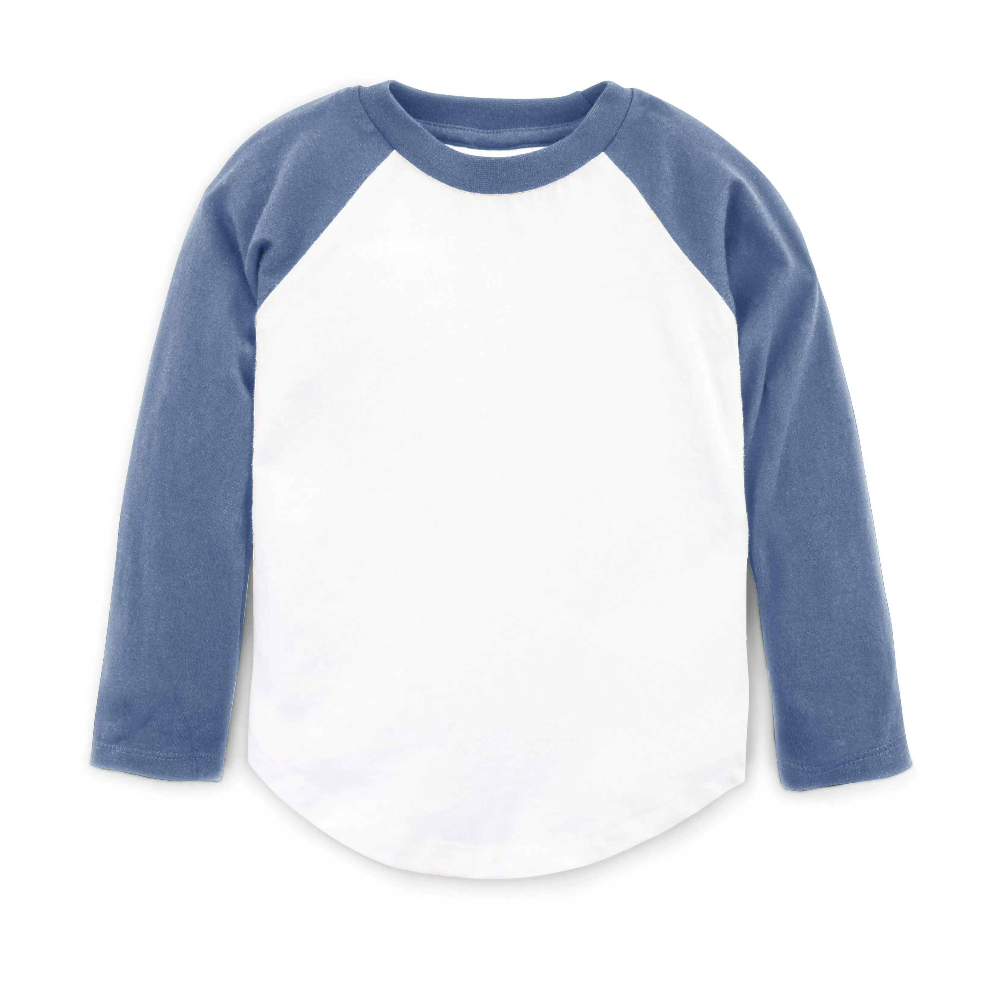 Organic Baseball Tee - Steel Blue