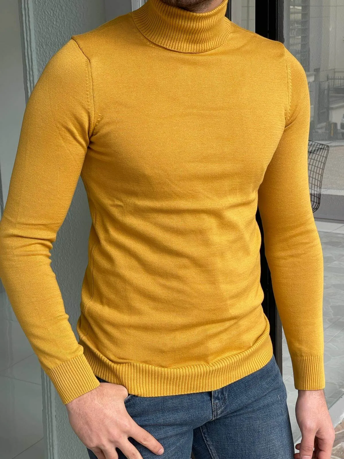 Osaka Yellow Half Turtleneck