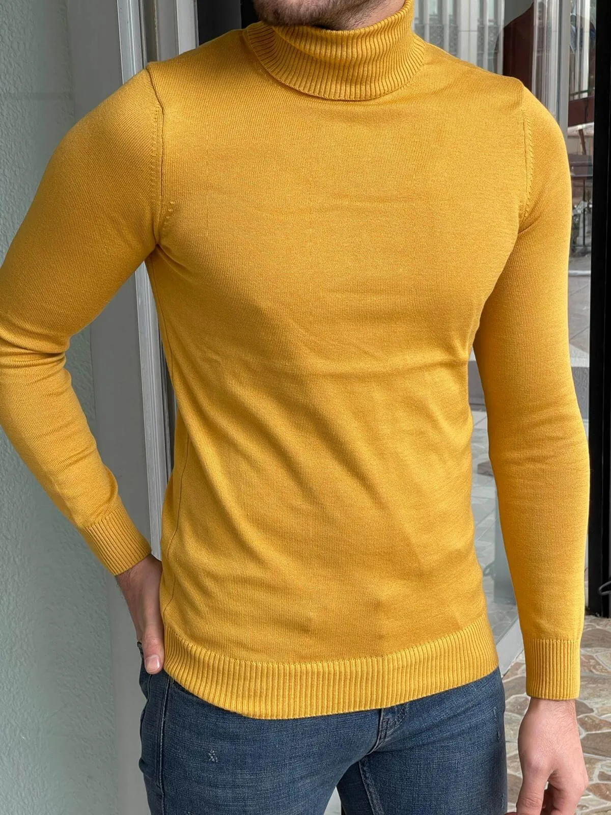 Osaka Yellow Half Turtleneck